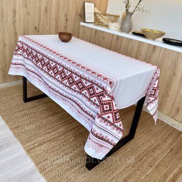 Скатертина бавовняна "Коровай" 1.5м х 1.5м бкрв15 фото
