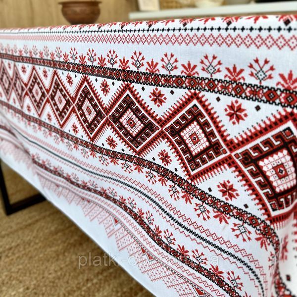 Скатертина бавовняна "Коровай" 1.5м х 1.5м бкрв15 фото