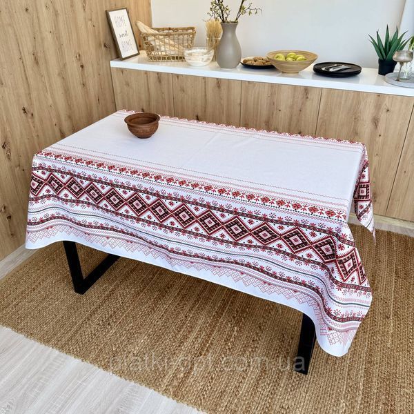 Скатертина бавовняна "Коровай" 1.5м х 1.5м бкрв15 фото