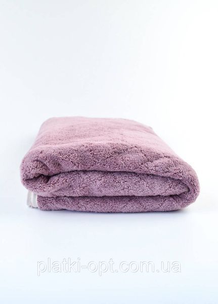 Рушник банний великий мікрофібра Classic (бузковий) 160х80 см 529-5 фото