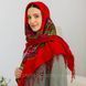 Платок шерстяной с бахромой 120х120 см. (красная) С12040-14 фото 3