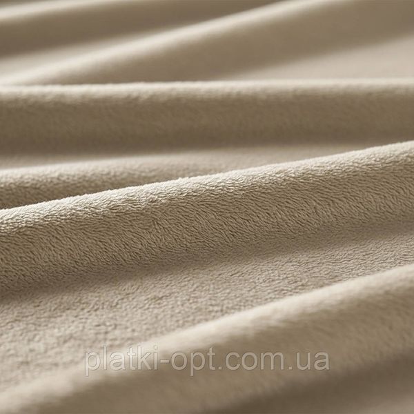 Покривало велюрове однотонне Comfort (бежеве) 200х150 см 102615-1 фото