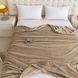 Покривало велюрове однотонне Comfort (бежеве) 200х150 см 102615-1 фото 3