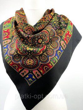 Платок шерстяной "Турецкий" 80х80 см. (черная) С90145-13 фото