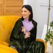 Покривало велюрове косичка (темно-зелений) 200х150 см 102815-7 фото 5