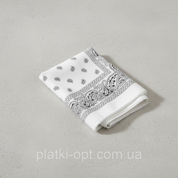 Бандана класична (біла) від 10 штук С5005-2 фото